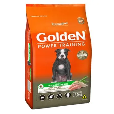 Ração Golden Power Training Cães Adultos Frango e Arroz 15kg