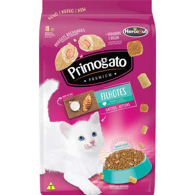 Ração Primogato Gatos Filhotes Frango e Leite 15kg