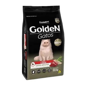 Ração Golden Gatos Adultos Carne 10,1 kg
