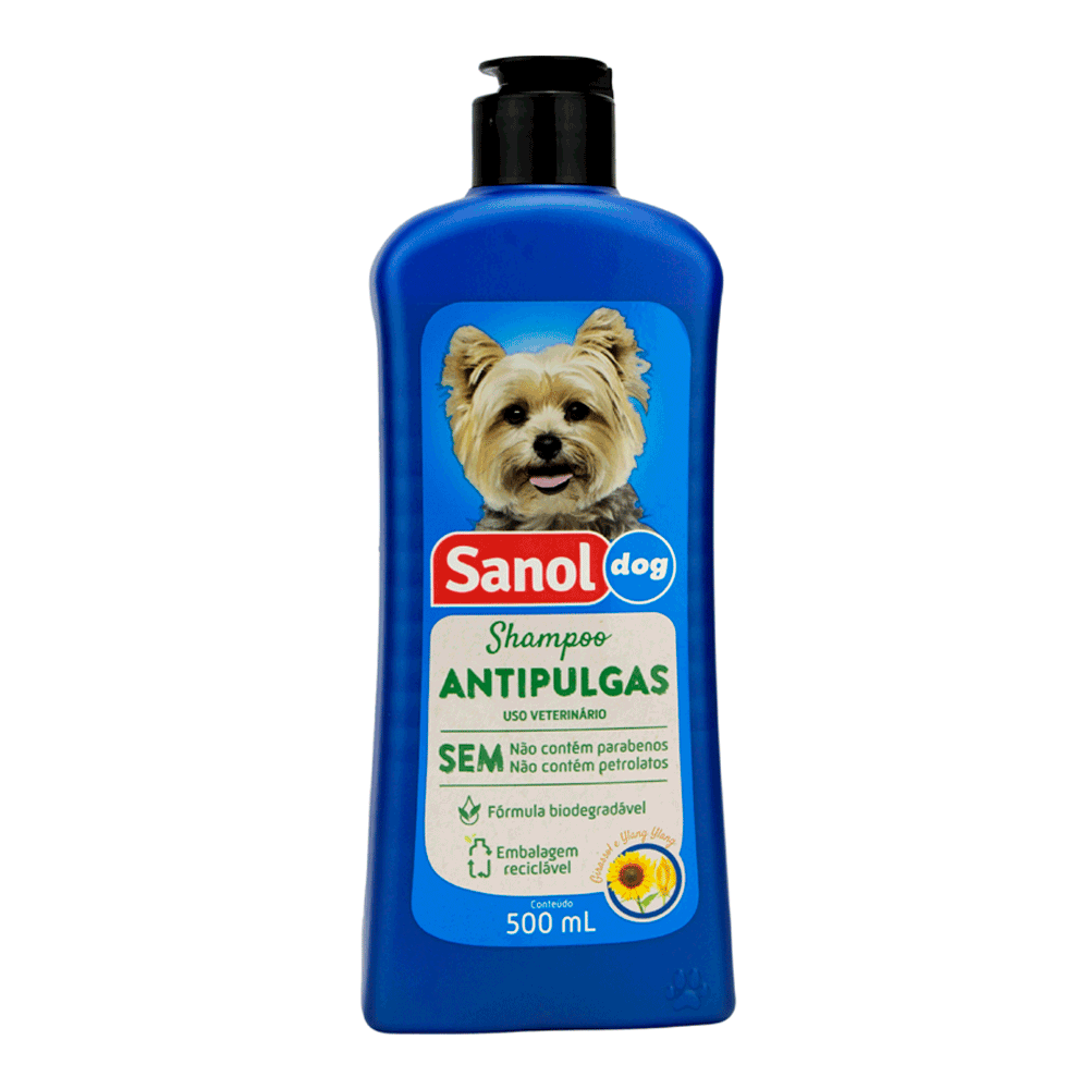 Shampoo Antipulgas para Cães Sanol 500 ml
