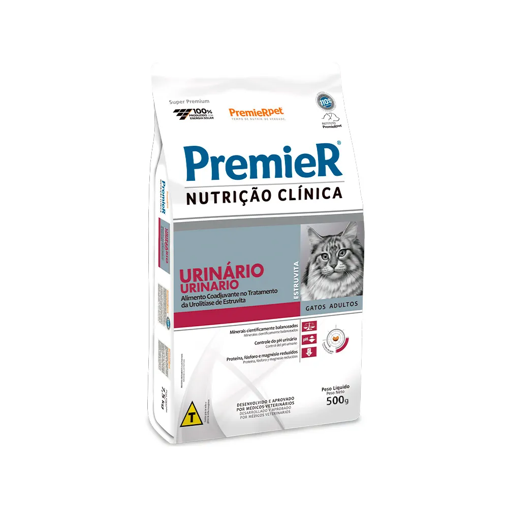 Ração Premier Nutrição Clínica Urinário Gatos Adultos 500 g